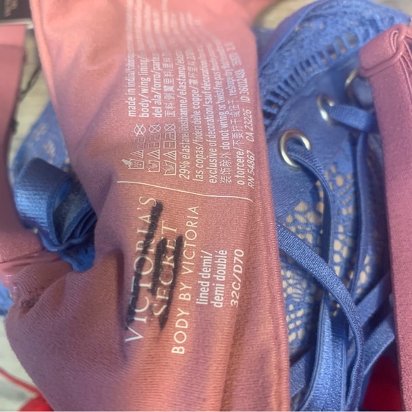 Victoria Secret Bundle 5 Bras Push Up Lined Demi Unlined Balconete Lace Sparkle - Picture 12 of 16